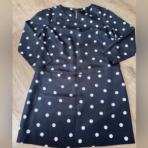 Black jcrew factory polka dot dress size 0